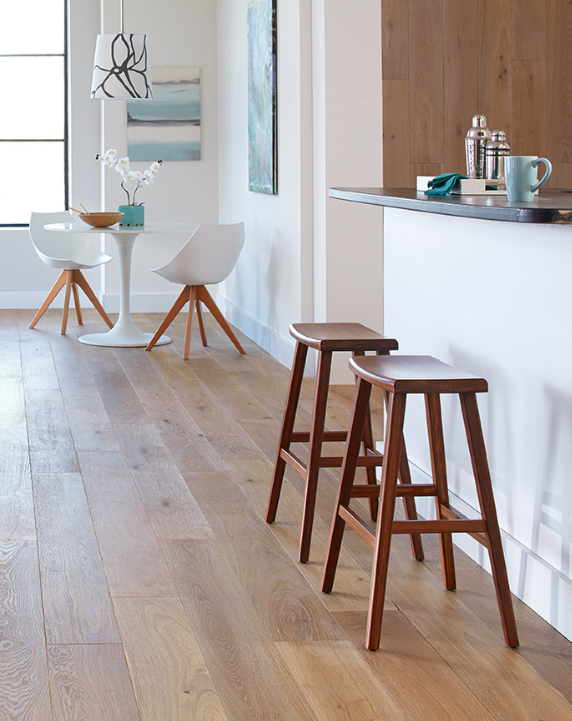 installed hardwood flooring in home